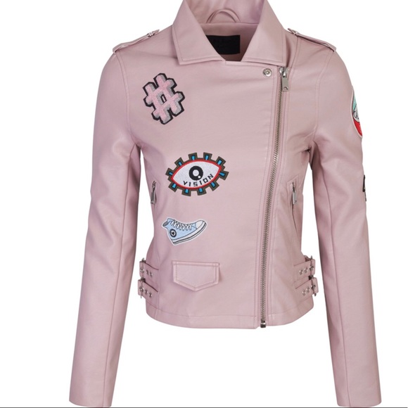 Love Tree pink faux leather bomber jacket. Lowest price today! - Picture 16 of 16